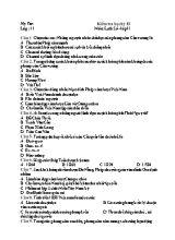 Đề kiểm tra học kỳ II môn Lịch sử Lớp 11 (Có đáp án)